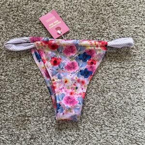 Strawberry Milk Mob Floral Bikini Bottoms - Pink Multi